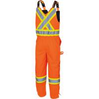 5040 Waterpoof Quilted Safety Overalls, Polyester, Small, High Visibility Orange Dufferin Supply