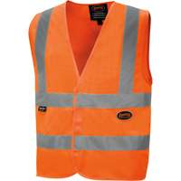 6885 High-Visibility Tricot Safety Vest, High Visibility Orange, Small, Polyester Dufferin Supply