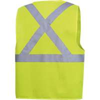 Safety Vest with 2" Tape, High Visibility Lime-Yellow, 4X-Large, Polyester, CSA Z96 Class 2 - Level 2 SHI027 | Dufferin Supply