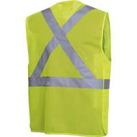 Mesh Safety Vest with 2" Tape, High Visibility Lime-Yellow, 4X-Large/5X-Large, Polyester, CSA Z96 Class 2 - Level 2 SHI028 | Dufferin Supply