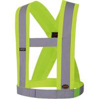 High-Visibility 4" Wide Adjustable Safety Sash, CSA Z96 Class 1, High Visibility Lime-Yellow, Silver Reflective Colour, One Size SHI030 | Dufferin Supply