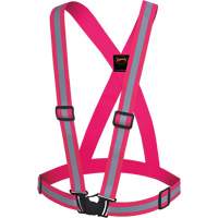 High-Visibility Adjustable Safety Sash, Pink, Silver Reflective Colour, One Size SHI032 | Dufferin Supply