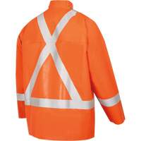 5990J Super Heavy-Duty FR/Arc Resistant Safety Rain Jacket, Small, High Visibility Orange, 11 cal/cm² Dufferin Supply