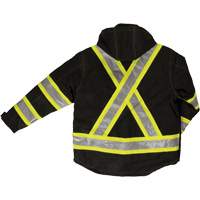 Ripstop 4-in-1 Safety Jacket, Polyester, Black, X-Small Dufferin Supply