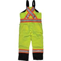 Ripstop Insulated Safety Bib Overall, Polyester, X-Small, High Visibility Lime-Yellow Dufferin Supply