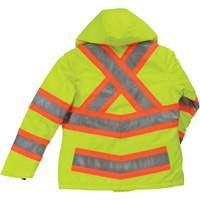 Womens Insulated Flex Safety Jacket, Polyester, High Visibility Lime-Yellow, X-Small Dufferin Supply