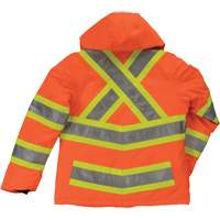 Womens Insulated Flex Safety Jacket, Polyester, High Visibility Orange, X-Small Dufferin Supply