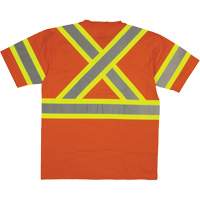 Short Sleeve Safety T-Shirt, Cotton, X-Small, High Visibility Orange Dufferin Supply