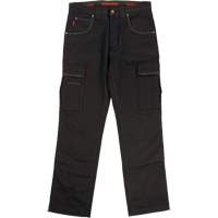 WP100 Work Pants, Cotton/Spandex, Black, Size 0, 30 Inseam SHJ108 | Dufferin Supply