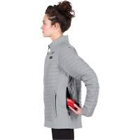 Manteau chauffant M12 Axis avec pile, Femmes, Petit, Gris Dufferin Supply