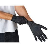 Vending Pack Disposable Gloves, Small, Nitrile, 5-mil, Powder-Free, Black, Class 2 Dufferin Supply
