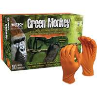 Green Monkey™ Disposable Gloves, Large, Nitrile, 6-mil, Powder-Free, Orange SHJ871 | Dufferin Supply