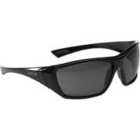 Hustler Hydrophobic Wraparound Safety Glasses, Smoke Lens, Anti-Fog/Anti-Scratch Coating, CSA Z94.3 SHK036 | Dufferin Supply