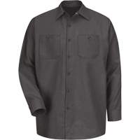 Long Sleeve Industrical Work Shirt, Men's, Medium, Charcoal Dufferin Supply