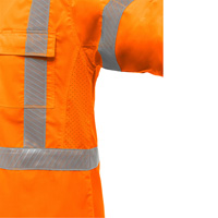 Chemise de travail &agrave; manches longues et X au dos Bisley avec X-Airflow, Poly-coton, Petit, Orange haute visibilit&eacute; Dufferin Supply