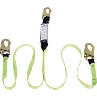 SA-54000-6 Shock Absorbing Lanyard, 6', Snap Hook Center, Snap Hook Leg Ends, Polyester Dufferin Supply