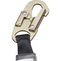 SA-5502-6 Shock Absorbing Lanyard, 6', Form Hook Center, Snap Hook Leg Ends, Galvanized Steel Dufferin Supply