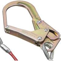 SA-55522-4 PVC-Coated Shock Absorbing Lanyard, 4', Form Hook Center, Snap Hook Leg Ends, Galvanized Steel Dufferin Supply