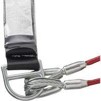 SA-55522-4 PVC-Coated Shock Absorbing Lanyard, 4', Form Hook Center, Snap Hook Leg Ends, Galvanized Steel Dufferin Supply