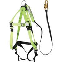 FBH-10000A5440-4 4' Class A Harness & Lanyard with 220 lbs. Capacity, Harness/Lanyard Combo Dufferin Supply