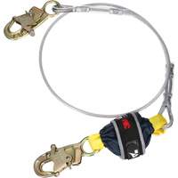 Cable Shock-Absorbing Lanyard, 6', Snap Hook Center, Snap Hook Leg Ends, Galvanized Steel Dufferin Supply