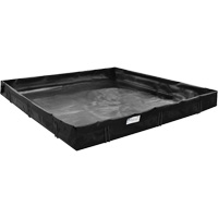 Spill Containment Berm, 179 US gal. Capacity, 6' W x 4' L x 1" H, L-Bracket Dufferin Supply