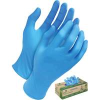 Tri-Polymer Disposable Gloves, Small, Polyethylene, 5-mil, Powder-Free, Blue Dufferin Supply