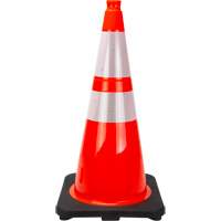 Premium Traffic Cone, 28", Orange, 4" & 6" Reflective Collar(s) Dufferin Supply