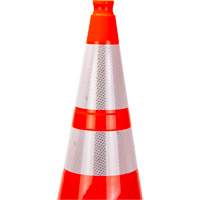 Premium Traffic Cone, 28", Orange, 4" & 6" Reflective Collar(s) Dufferin Supply