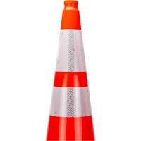 Premium Traffic Cone, 36", Orange, 4" & 6" Reflective Collar(s) Dufferin Supply