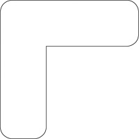 Formes pour le marquage des planchers, L, 7" lo x 3,5" la, Blanc, Vinyle Dufferin Supply