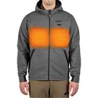 M12 Heated Hoodie (Jacket Only), Men's, Medium, Grey, Poly-Cotton Dufferin Supply