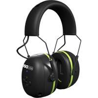 Black & Green Air Defender Bluetooth Earmuffs, Headband Style, 24 dB Dufferin Supply
