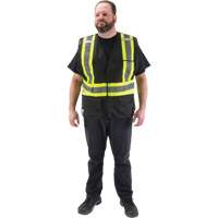 CSA Compliant Surveyor Vest, Black, Medium, Polyester Dufferin Supply