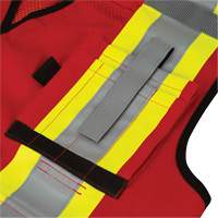 6678 High-Visibility Antimicrobial Mesh-Back Surveyor Vest, Red, Small, Polyester Dufferin Supply