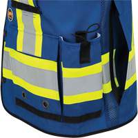 6681 High-Visibility Antimicrobial Mesh-Back Surveyor Vest, Royal Blue, Small, Polyester Dufferin Supply