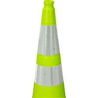 Premium Traffic Cone, 36", Lime Green, 4" & 6" Reflective Collar(s) Dufferin Supply