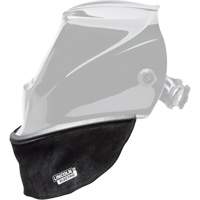 Split Leather Helmet Bib with Press Fit Seal, Black Dufferin Supply