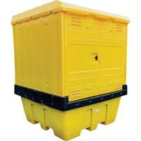 Hard Cover IBC Spill Pallet, 70" L x 70" W x 90" H, 1135 lbs. Load Capacity Dufferin Supply