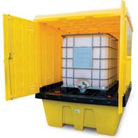 Hard Cover IBC Spill Pallet, 70" L x 70" W x 90" H, 1135 lbs. Load Capacity Dufferin Supply