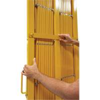 Barri&egrave;re extensible, 84" h x 20' lo, Jaune Dufferin Supply