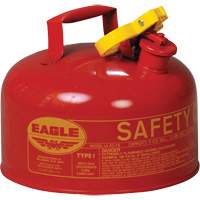 Safety Can for Flammables, Type I, Galvanized Steel, 2 US gal., Red, FM Approved/UL/ULC Listed Dufferin Supply
