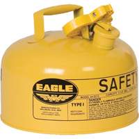 Safety Can for Diesel, Type I, Galvanized Steel, 2 US gal., Yellow, FM Approved/UL/ULC Listed Dufferin Supply