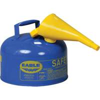 Safety Can for Kerosene with Funnel, Type I, Galvanized Steel, 2.5 US gal., Blue, FM Approved/UL/ULC Listed Dufferin Supply