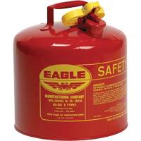Safety Can for Flammables, Type I, Galvanized Steel, 5 US gal., Red, FM Approved/UL/ULC Listed Dufferin Supply
