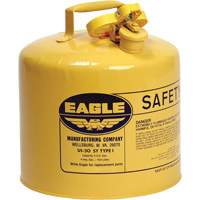 Safety Can for Diesel, Type I, Galvanized Steel, 5 US gal., Yellow, FM Approved/UL/ULC Listed Dufferin Supply