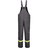 Bizflame&reg; 88/12 Insulated Bib Pants, Cotton/Nylon, Small, Grey Dufferin Supply