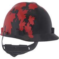 Specialty V-Gard&reg; Hard Hat, Ratchet Suspension, Black/Red Dufferin Supply