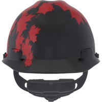 Specialty V-Gard&reg; Hard Hat, Ratchet Suspension, Black/Red Dufferin Supply