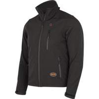 Heated Soft-Shell Jacket, Men's, Small, Black Dufferin Supply